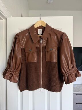 Cinq a Sept Faux Leather Jacket